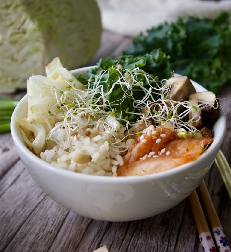 brown rice healthful dinner bowl recipe