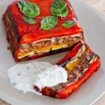 Grilled Vegetable Terrine with Tomato Sauce