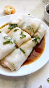 Shrimp Cheung Fun (Shrimp Rice Noodle Rolls Recipe)