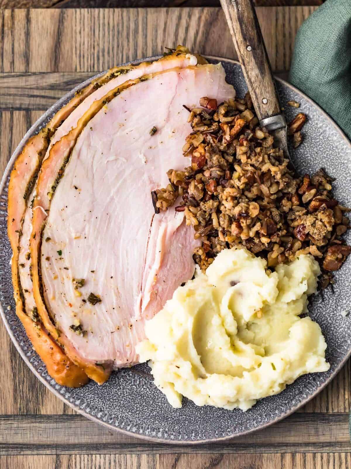 turkey breast on a smoker